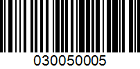 Barcode for 030050005