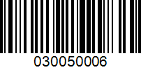 Barcode for 030050006