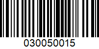 Barcode for 030050015