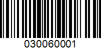 Barcode for 030060001