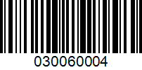 Barcode for 030060004