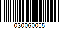 Barcode for 030060005