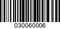 Barcode for 030060006