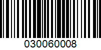 Barcode for 030060008