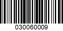 Barcode for 030060009