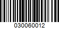 Barcode for 030060012