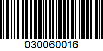 Barcode for 030060016