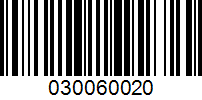 Barcode for 030060020