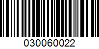 Barcode for 030060022