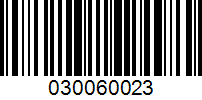 Barcode for 030060023