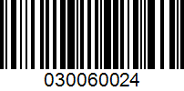 Barcode for 030060024