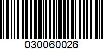 Barcode for 030060026