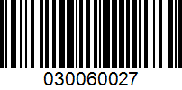 Barcode for 030060027