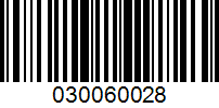 Barcode for 030060028