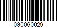 Barcode for 030060029