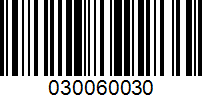 Barcode for 030060030