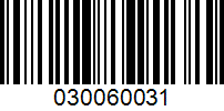 Barcode for 030060031