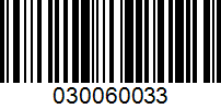 Barcode for 030060033