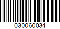 Barcode for 030060034