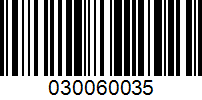 Barcode for 030060035