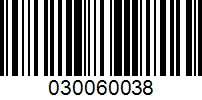 Barcode for 030060038