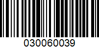 Barcode for 030060039