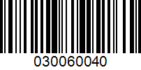 Barcode for 030060040