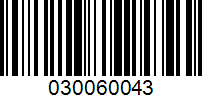 Barcode for 030060043