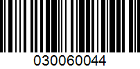 Barcode for 030060044