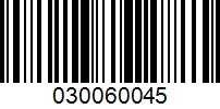 Barcode for 030060045