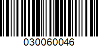 Barcode for 030060046