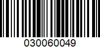 Barcode for 030060049