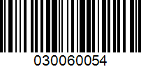 Barcode for 030060054