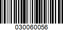 Barcode for 030060056