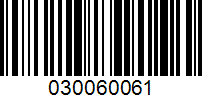 Barcode for 030060061