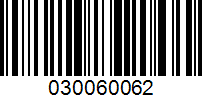 Barcode for 030060062