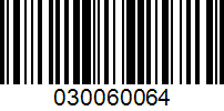 Barcode for 030060064