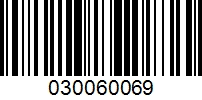 Barcode for 030060069