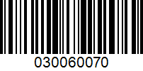 Barcode for 030060070