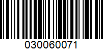 Barcode for 030060071