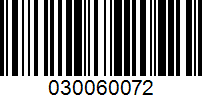 Barcode for 030060072