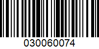 Barcode for 030060074