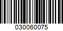 Barcode for 030060075