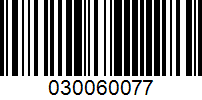 Barcode for 030060077