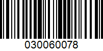 Barcode for 030060078