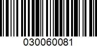 Barcode for 030060081