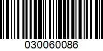Barcode for 030060086