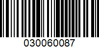 Barcode for 030060087