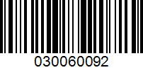 Barcode for 030060092
