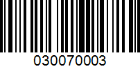 Barcode for 030070003